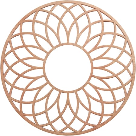 Ekena Millwork Cannes Wood Fretwork Pierced Ceiling Medallion, Cherry, 20"OD x 6 7/8"ID x 1/4"T CMWP20X20X0250CNCH